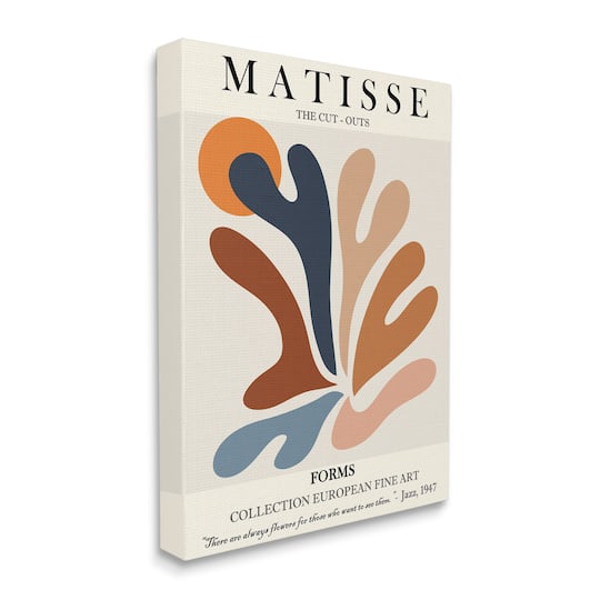 Stupell Industries Matisse Abstract Cut Out Forms Traditional Painting Canvas Wall Art